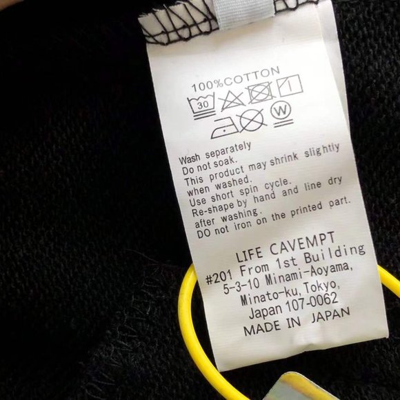 Cavermpt Black Long Sleeve Sweatshirt Portrait Hood Abstract Print - Picture 6 of 16